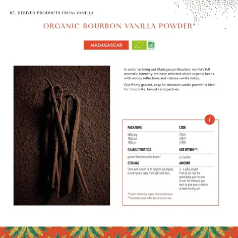 Norohy Organic Madagascan Vanilla Beans Powder - 100g